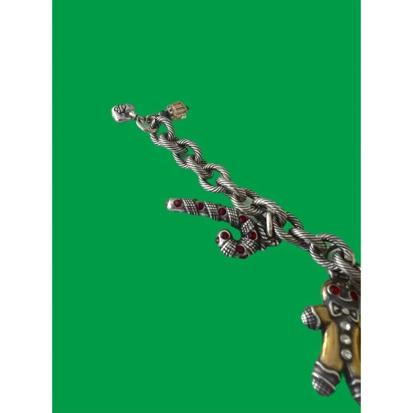 Brighton Christmas winter charms chain bracelet silver plated statement - Picture 6 of 7